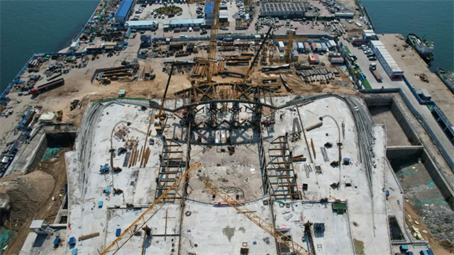 威海湾城市综合体项目建设刷新“进度条”